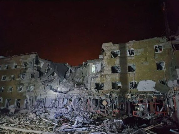 A blow to a hotel in Nikolaevka