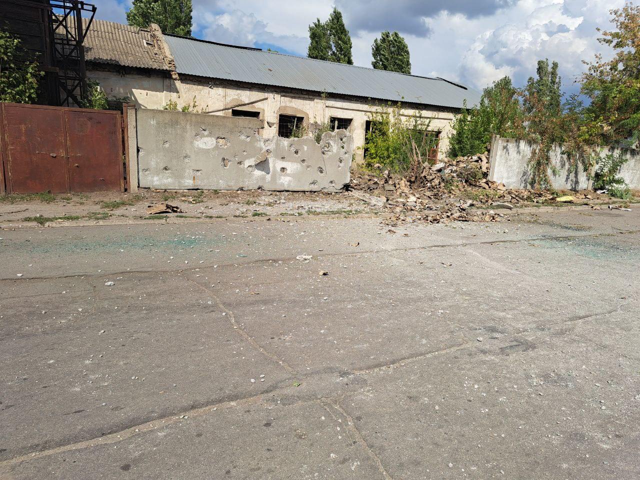 The shelling of Novaya Kakhovka