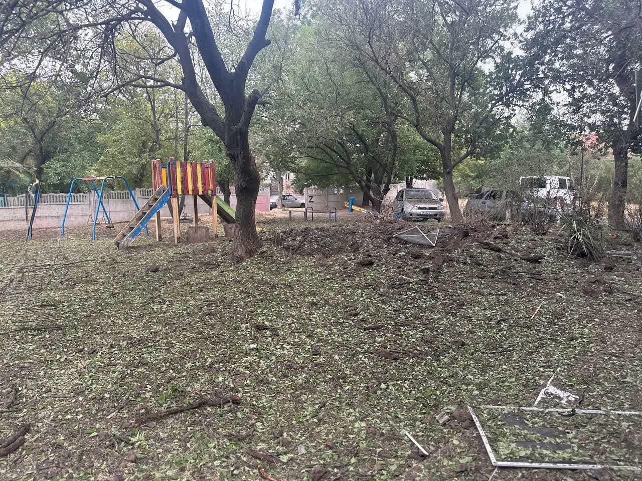 Обстрел детской площадки в Запорожской области